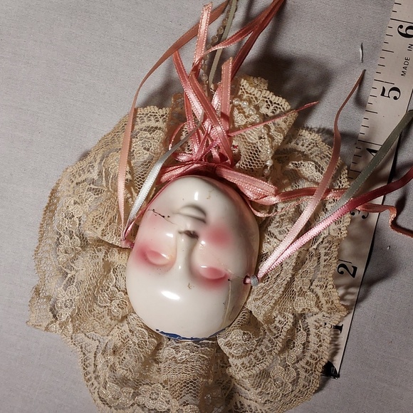 Vintage Hand Painted Carnival Face Masks Ceramic Set of 5 - Picture 6 of 14